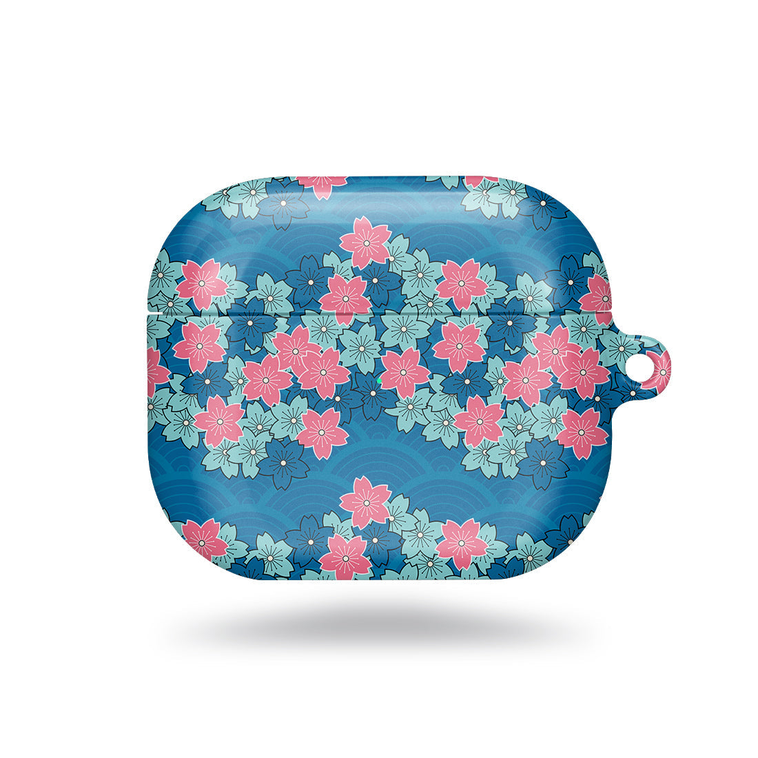 Navy Sakura Wave | Custom AirPods 3 Case