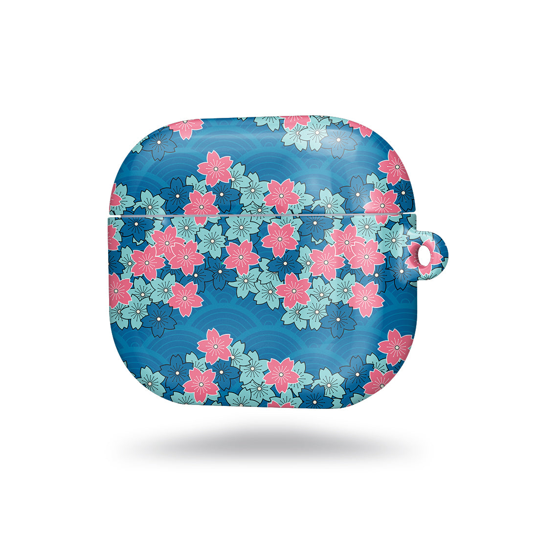 Navy Sakura Wave | Custom AirPods 3 Case