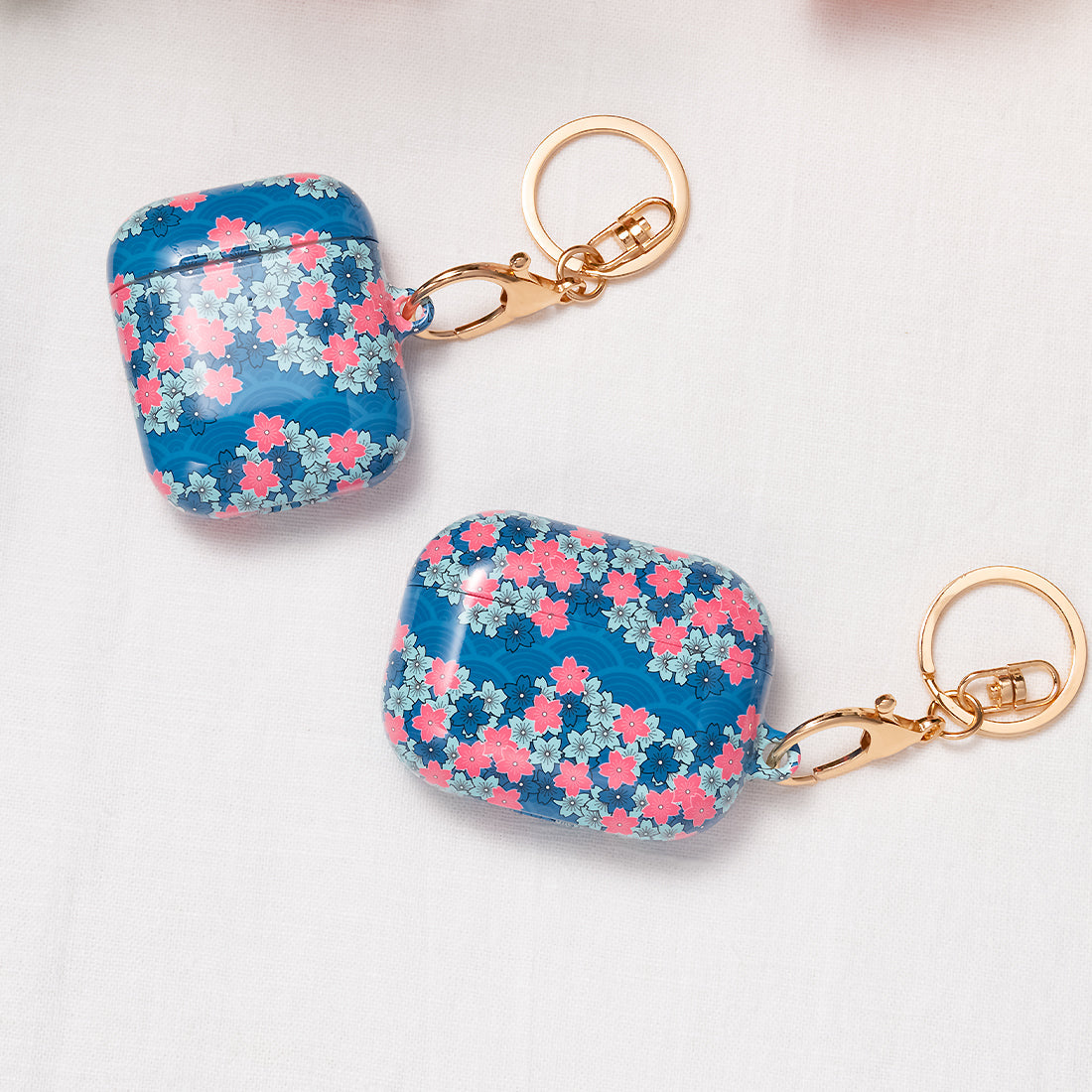 Navy Sakura Wave | Custom AirPods 3 Case