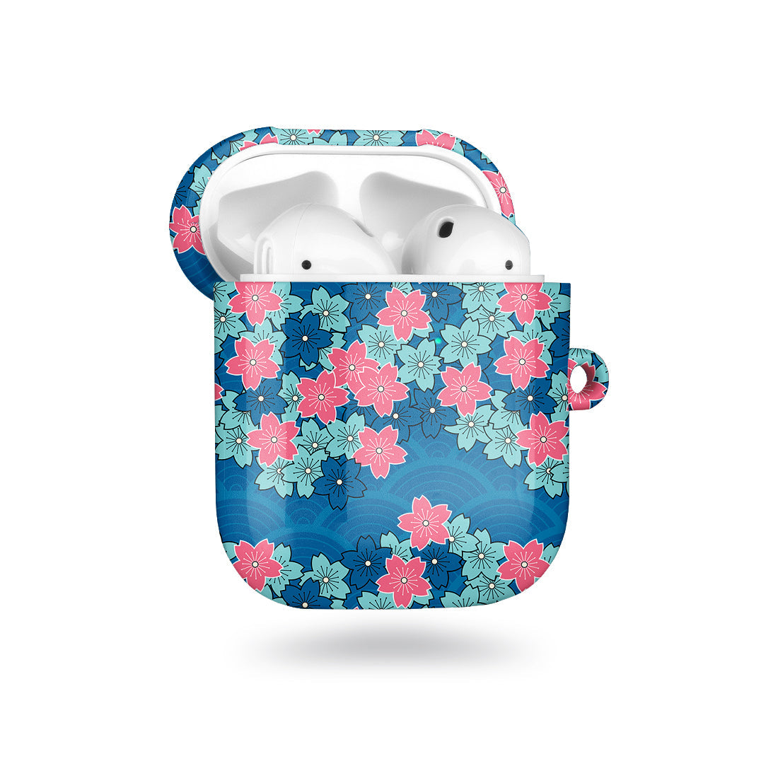 Navy Sakura Wave | AirPods Case