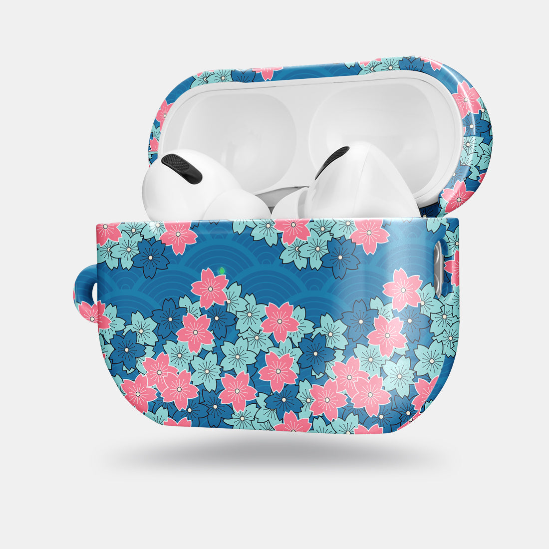 Navy Sakura Wave | AirPods Pro 2 Case