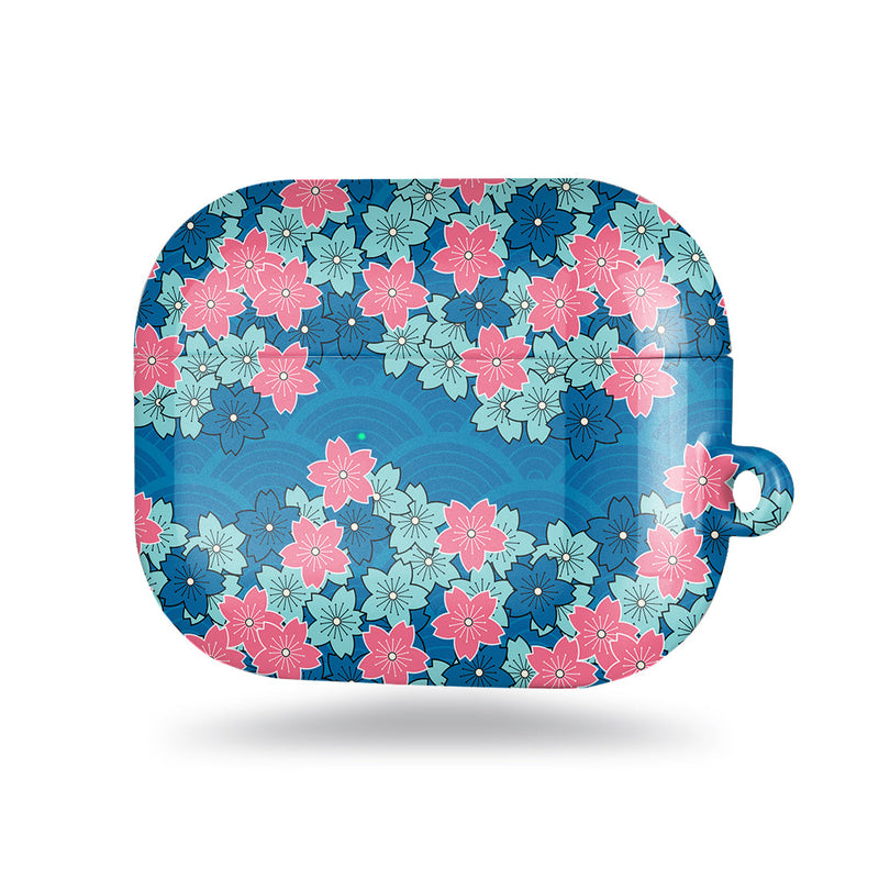 軍藍櫻花海 客製化 AirPods Pro 保護殼