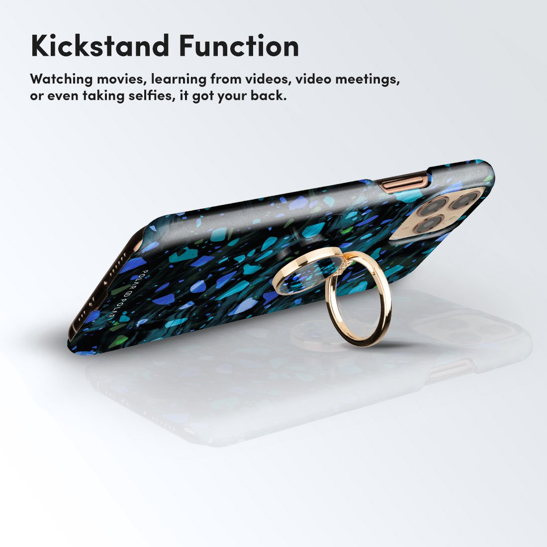 Ocean Terrazzo Gem | Custom Phone Ring Holder  (Non-MagSafe)