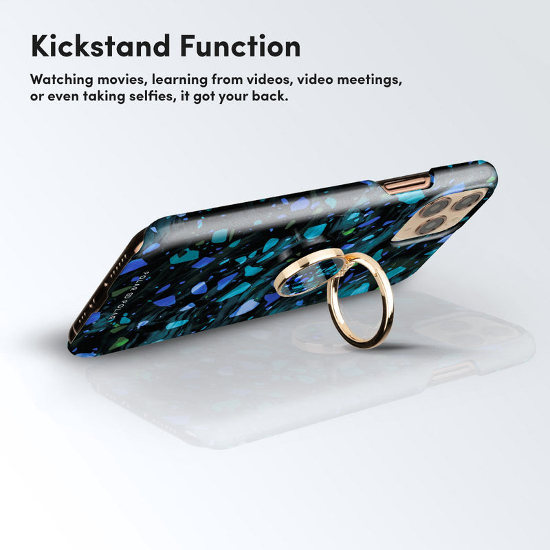 Ocean Terrazzo Gem | Custom Phone Ring Holder
