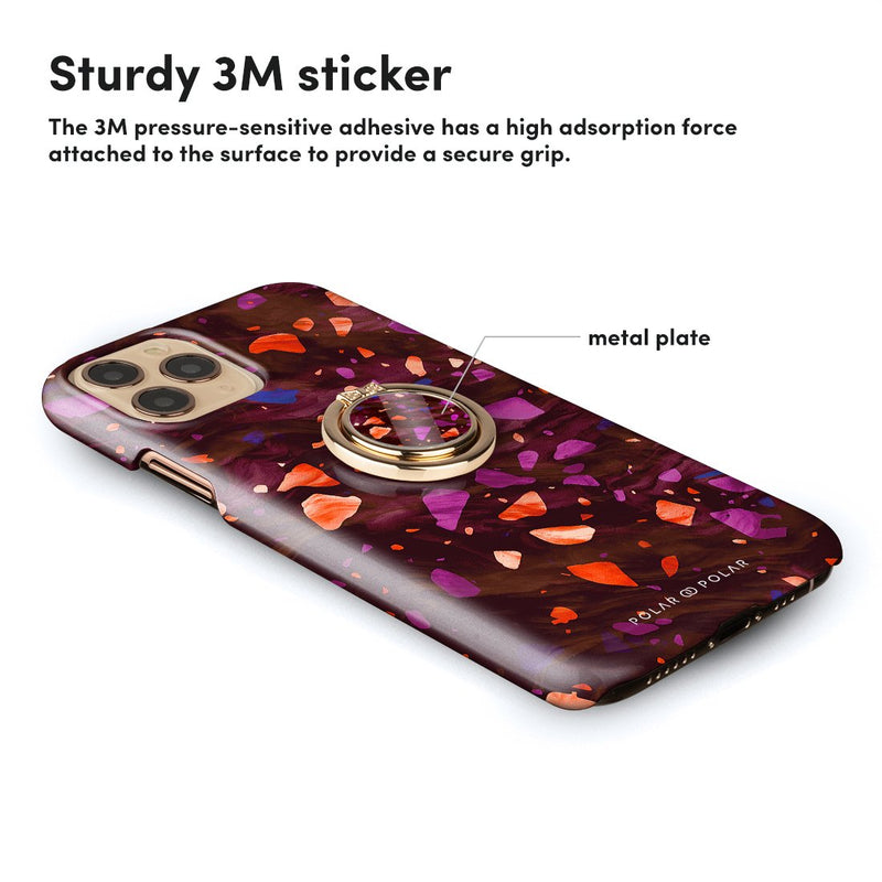 Paprika Terrazzo Gem | Phone Ring Holder