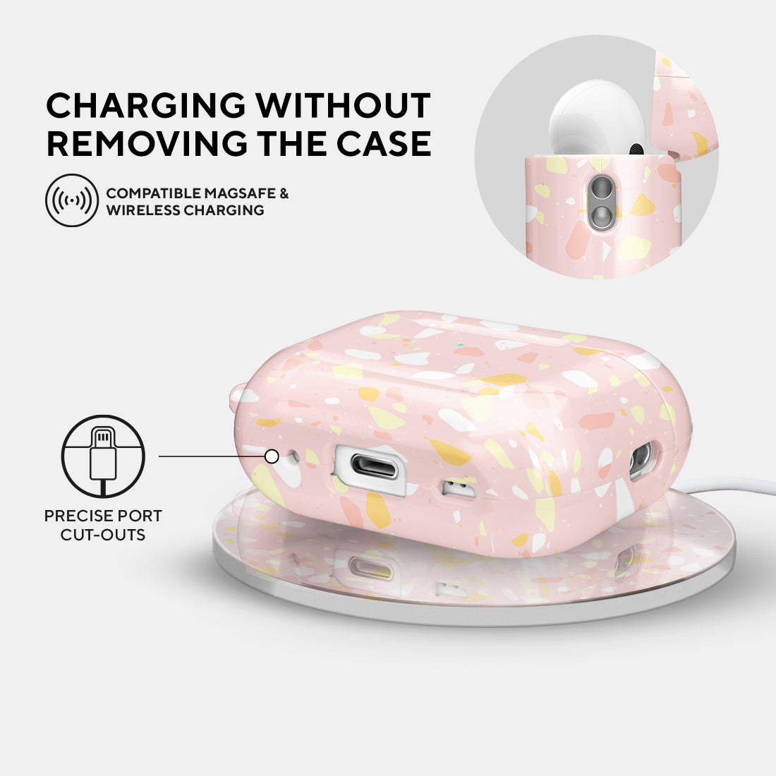 Pink Peony Terrazzo | AirPods Pro 2 Case