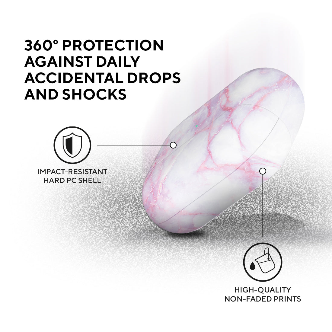 粉紅石紋 | 客製化 AirPods 3 保護殼