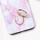粉紅石紋 手機扣環支架