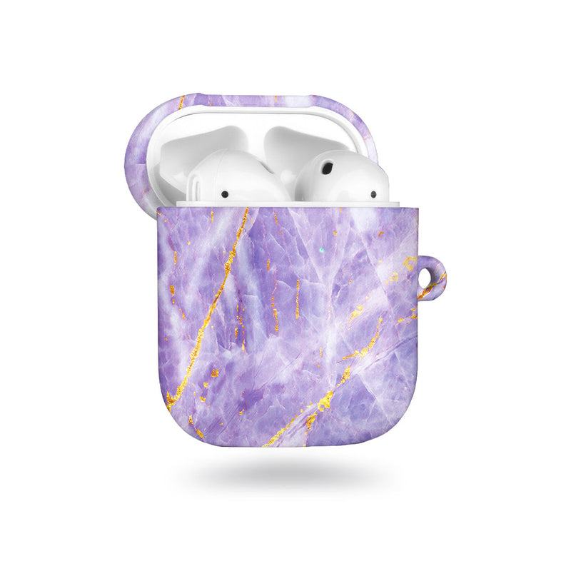 紫色沙金紋 客製化 AirPods 保護殼