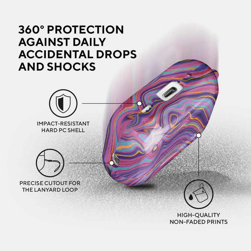 紫色流沙紋 | AirPods Pro 2 耳機保護套