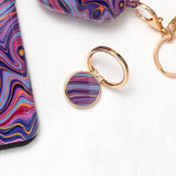 紫色流沙紋 客製化 手機扣環支架