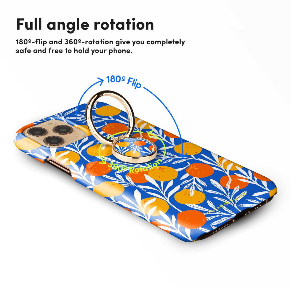 Summer Tangerine | Phone Ring Holder  (Non-MagSafe)