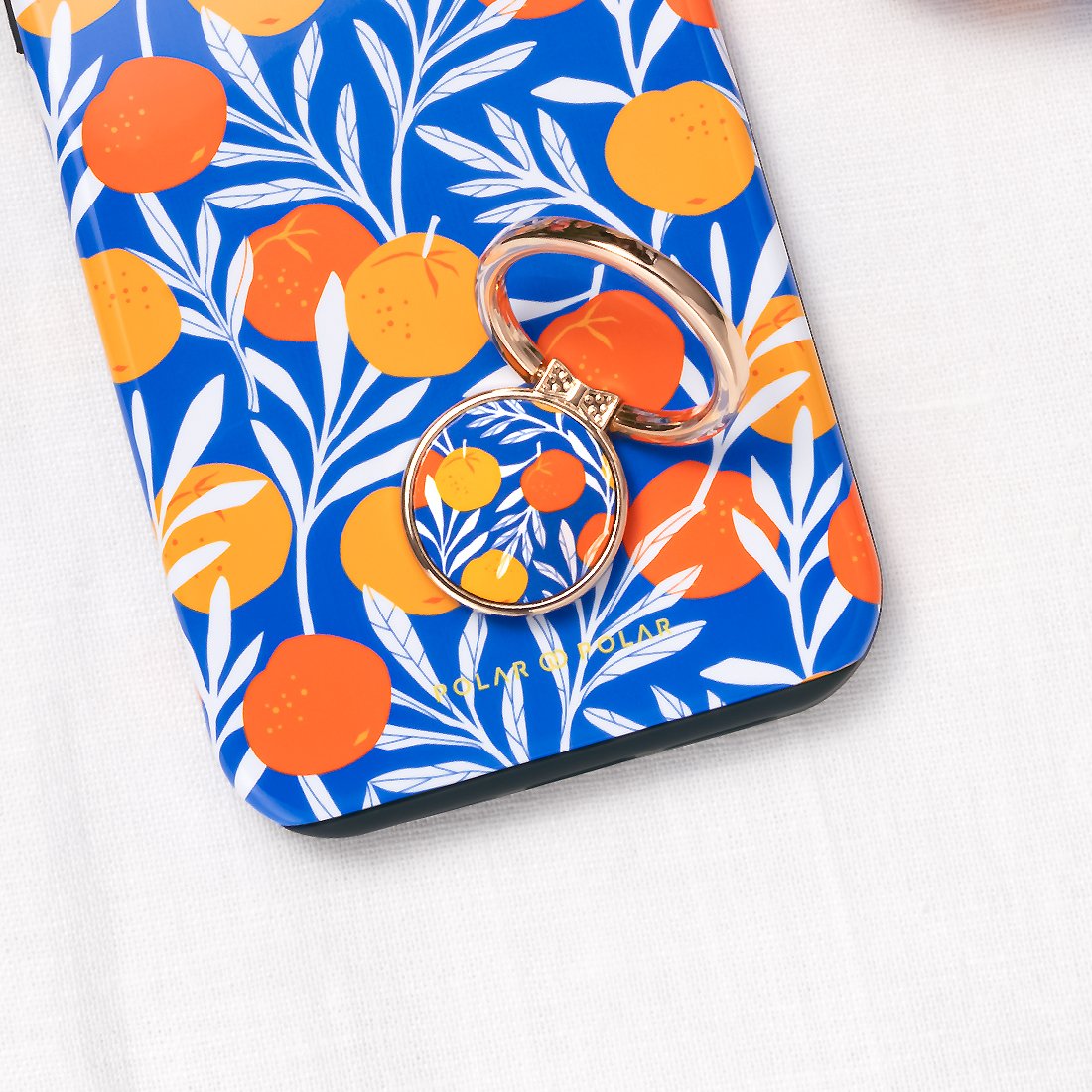 Summer Tangerine | Custom Phone Ring Holder  (Non-MagSafe)
