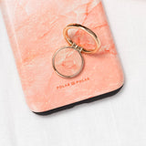 粉色雲石紋 手機扣環支架
