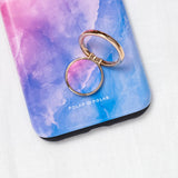 粉紅藍雲石紋 客製化 手機扣環支架