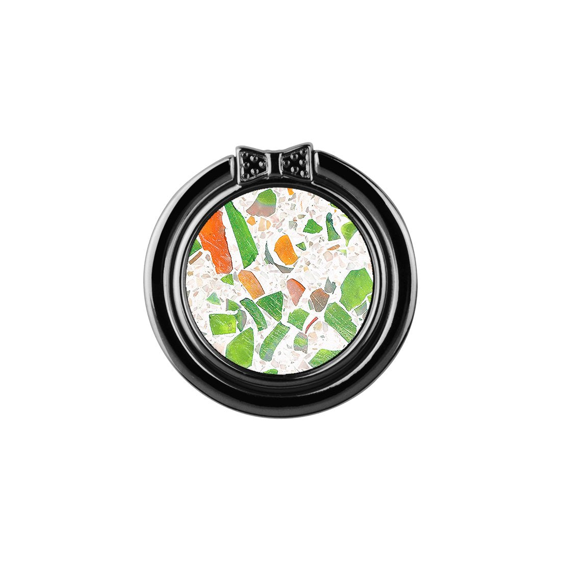 Terrazzo Green Adhesive Phone Ring Holder