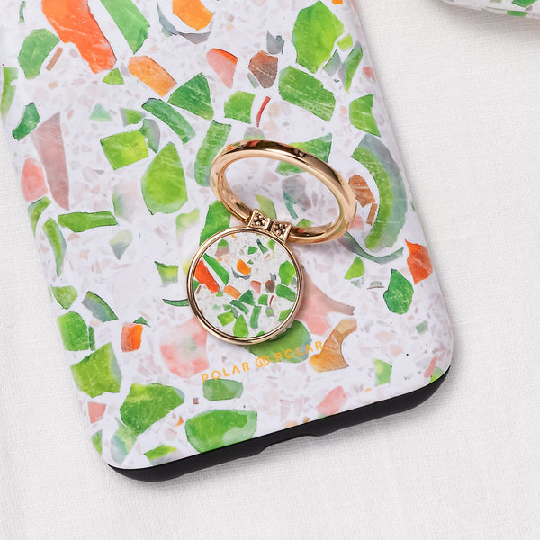 Terrazzo Green | Phone Ring Holder