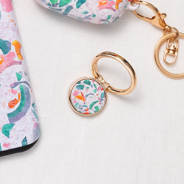 Terrazzo Lake Blue | Phone Ring Holder