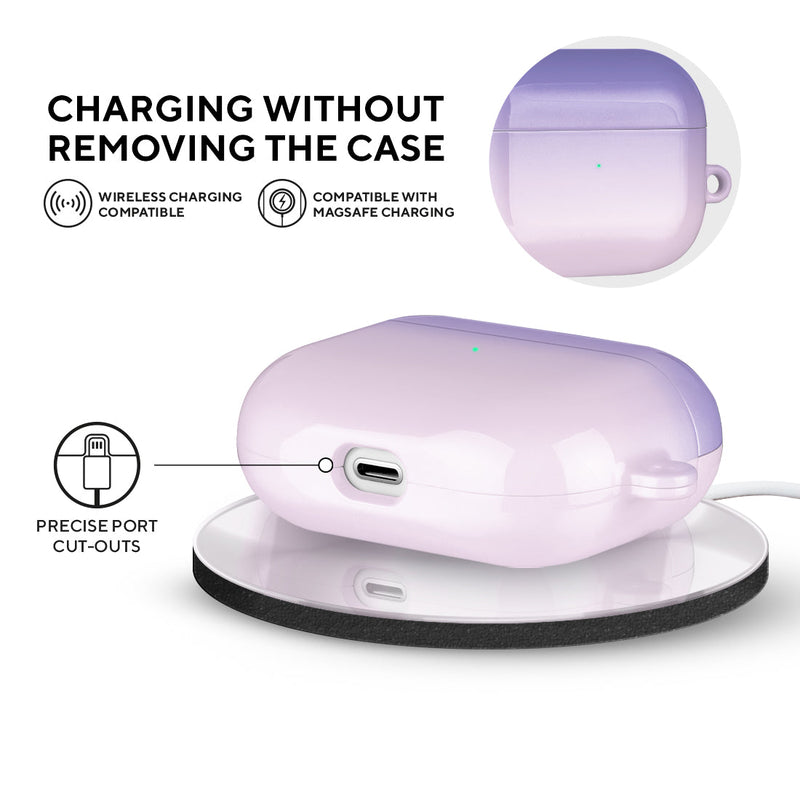 紫藍色粉彩 客製化 AirPods Pro 保護殼