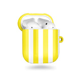 黃色直紋 客製化 AirPods 保護殼