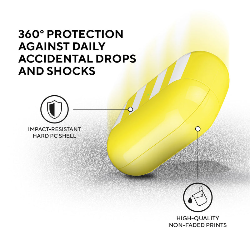 黃色直紋 客製化 AirPods Pro 保護殼
